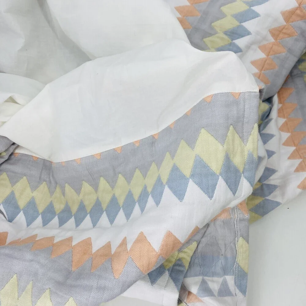 Pottery Barn Kids Organic Cotton Little Lion Jacquard Crib Skirt 58x28 Inches